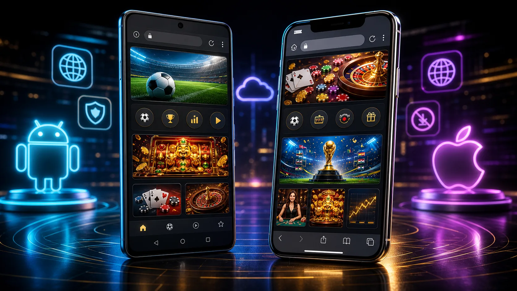 Experiência 1xbet compatível com Android e iOS no navegador mobile