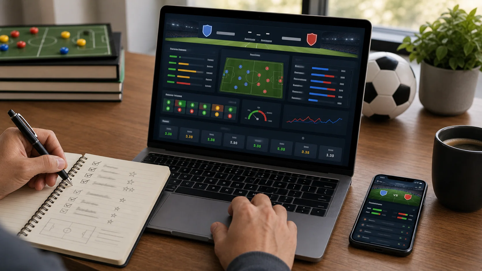 Checklist de palpites esportivos com dados de futebol, odds e análise pré-jogo